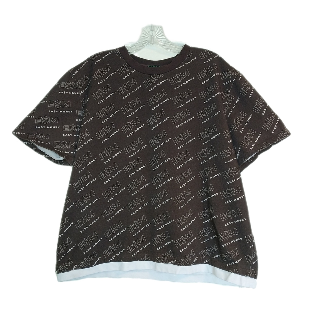 Easy Money Brown and White Logo Shirt